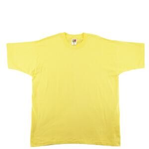 Vintage Fruit of the Loom Best Yellow Blank T-Shirt XL Made in Mexico 50/50